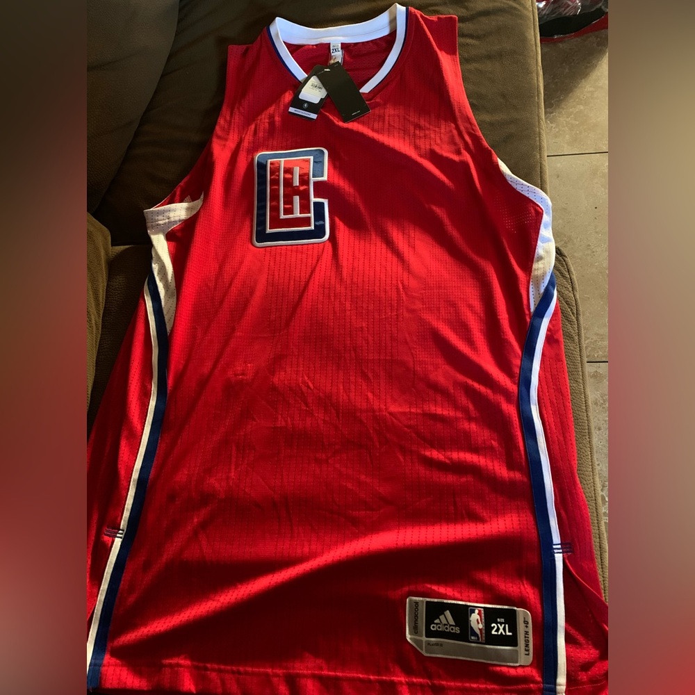 Men's Los Angeles Clippers Adidas Red Home Blank Authentic Climacool Jersey